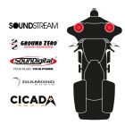 maxxcount BIKE SoundKit 2F/OEM/SG98+ suitable for Harley-Davidson® Street Glide™ from 1998