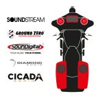 maxxcount BIKE SoundKit 2F2R8RL/MSR/SG14+ with/without SoundStream Radio suitable for Harley-Davidson® Street Glide™ from 2014