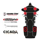 maxxcount BIKE SoundKit 4F2RLA/OEM/CVOSG14+ suitable for Harley-Davidson® CVO™ Street Glide™ / other 5x7" speaker saddlebag lids from 2014 with OEM Radio