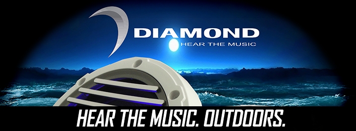 Diamond Audio HXM8 8 inch 20cm Marine Coax Speaker 120W 4Ohm with RGB-LED